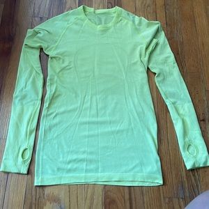 Lululemon highlighter yellow swiftly long sleeved
